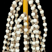 Load image into Gallery viewer, Handmade bird toy for parrots made in Canada with wood snap beads and jute cord.