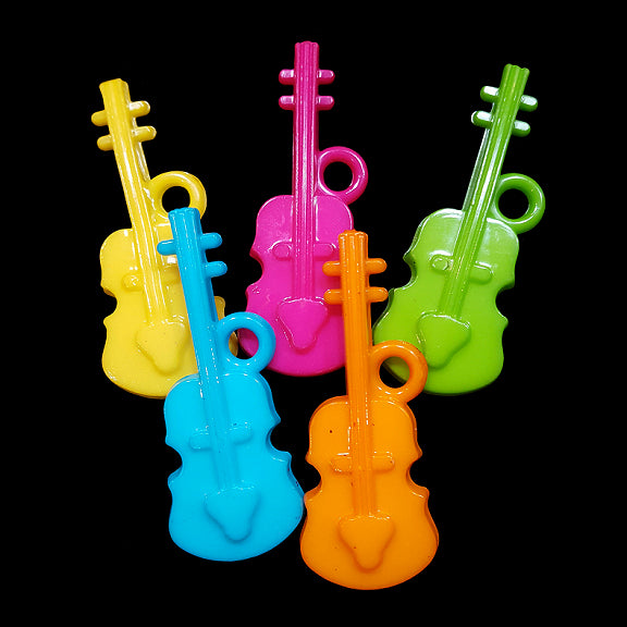 Large acrylic fiddle or violin charms measuring approx 2