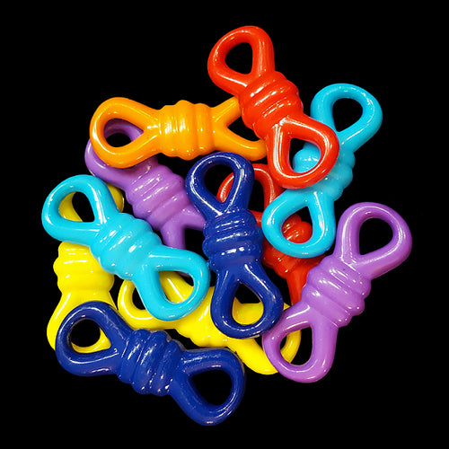 Acrylic double sided, knot connector charms measuring approx 1-1/4