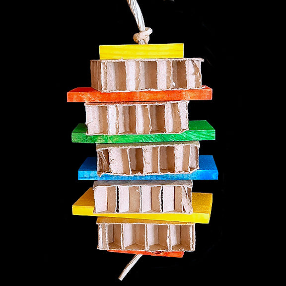Honeycomb Chipper | Pine Wood & Cardboard Shredder Parrot Bird Toys