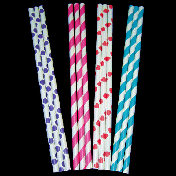 Sturdy straws made from thick paper which makes them great for shredding. Push them through a handheld pencil sharpener and they make nice spirals!  Package contains 25 straws in assorted colors and patterns.
