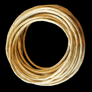 Thin 1/16" cord made with natural twisted kraft paper. Great for paper lovers . . . leave twisted or unravel and fray out into paper ribbon. Works well with parts with small holes. Recommended for making small bird toys.
